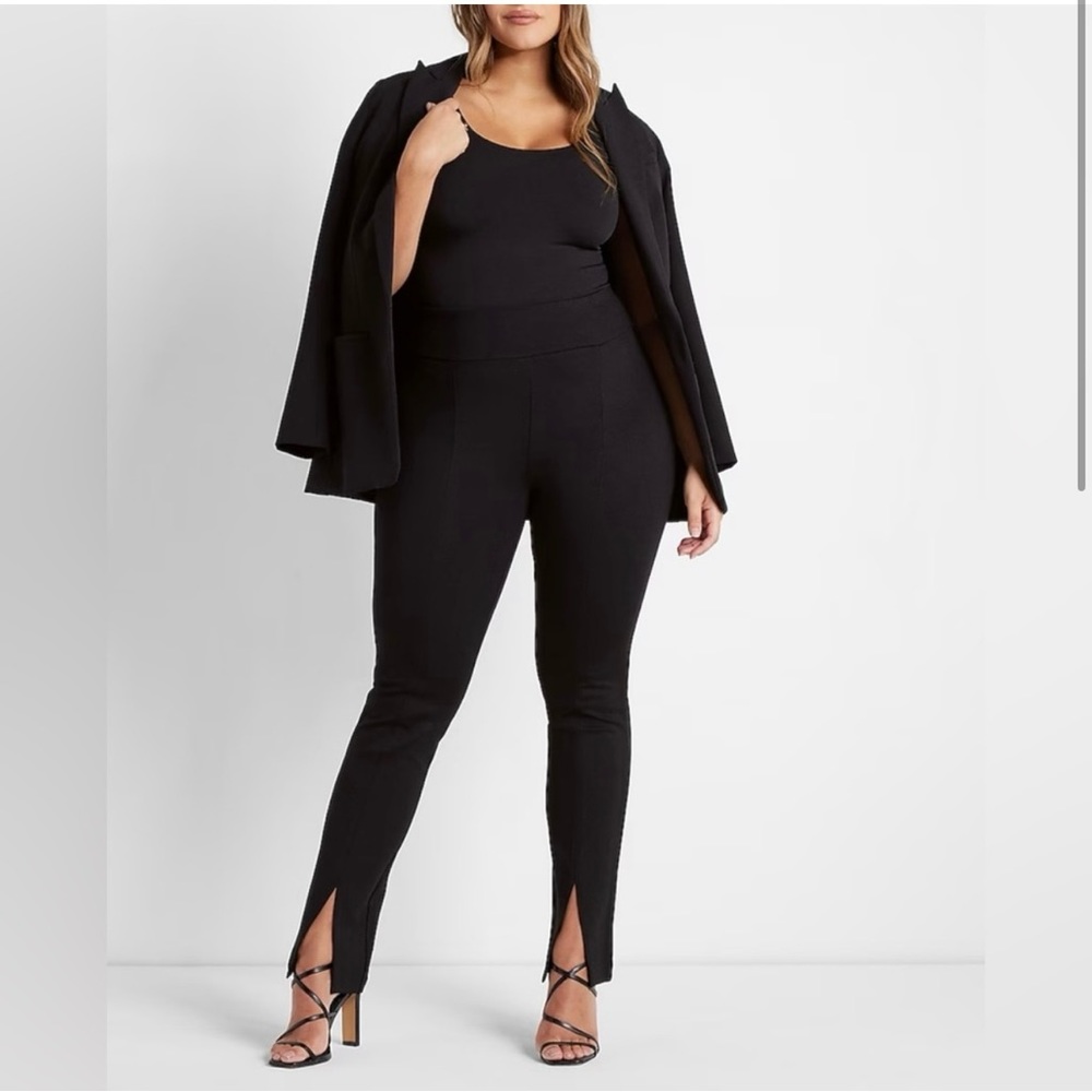 Slit black pants